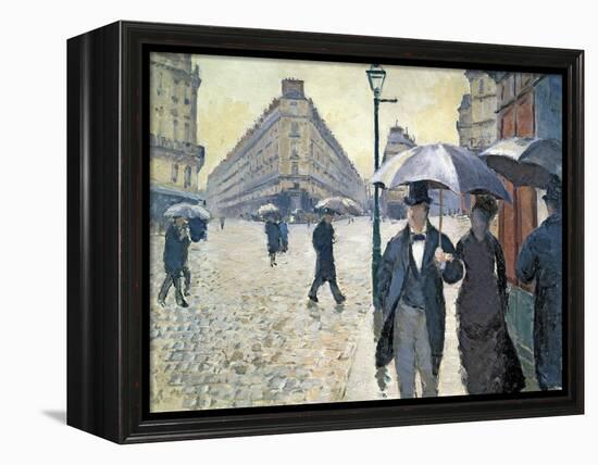 Sketch for 'Paris Street; Rainy Day', 1877 (Pre-Restoration)-Gustave Caillebotte-Framed Premier Image Canvas