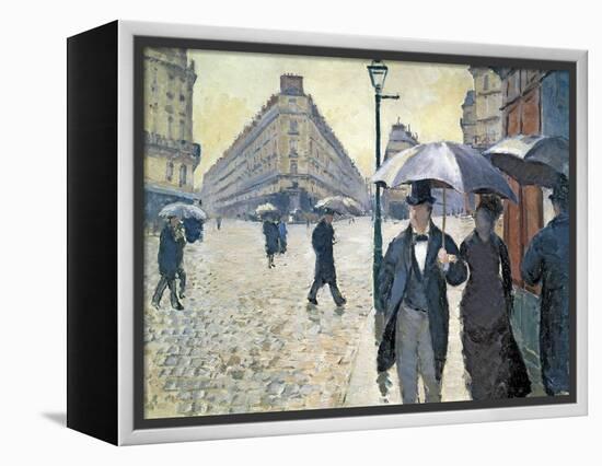 Sketch for 'Paris Street; Rainy Day', 1877 (Pre-Restoration)-Gustave Caillebotte-Framed Premier Image Canvas