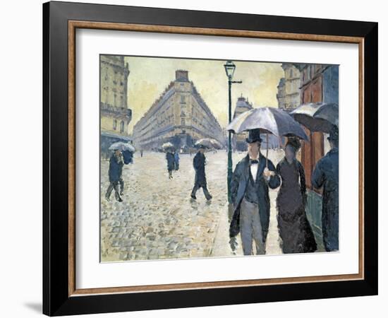 Sketch for 'Paris Street; Rainy Day', 1877 (Pre-Restoration)-Gustave Caillebotte-Framed Giclee Print