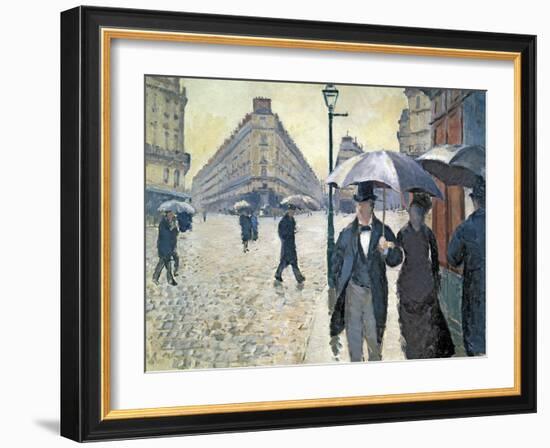 Sketch for 'Paris Street; Rainy Day', 1877 (Pre-Restoration)-Gustave Caillebotte-Framed Giclee Print