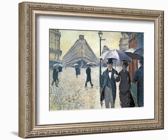 Sketch for 'Paris Street; Rainy Day', 1877 (Pre-Restoration)-Gustave Caillebotte-Framed Giclee Print