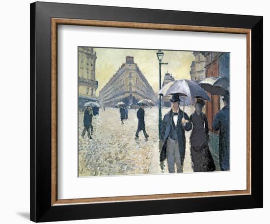 Sketch for 'Paris Street; Rainy Day', 1877 (Pre-Restoration)-Gustave Caillebotte-Framed Giclee Print