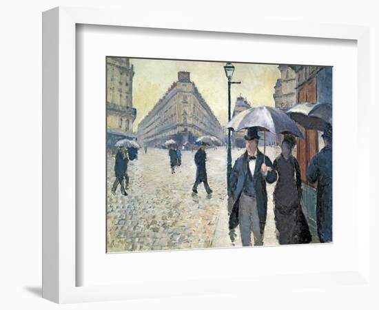 Sketch for 'Paris Street; Rainy Day', 1877 (Pre-Restoration)-Gustave Caillebotte-Framed Giclee Print