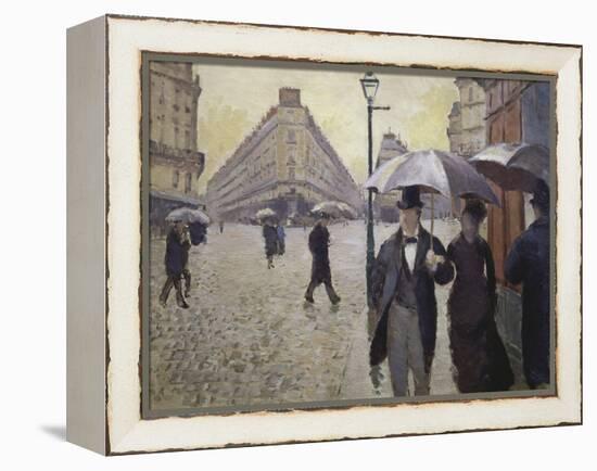 Sketch for Paris Street; Rainy Day, 1877-Gustave Caillebotte-Framed Premier Image Canvas