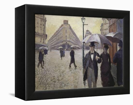 Sketch for Paris Street; Rainy Day, 1877-Gustave Caillebotte-Framed Premier Image Canvas