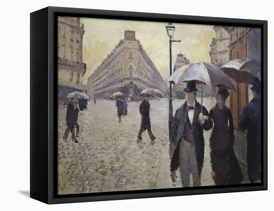 Sketch for Paris Street; Rainy Day, 1877-Gustave Caillebotte-Framed Premier Image Canvas