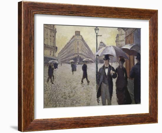 Sketch for Paris Street; Rainy Day, 1877-Gustave Caillebotte-Framed Giclee Print