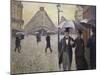 Sketch for Paris Street; Rainy Day, 1877-Gustave Caillebotte-Mounted Giclee Print