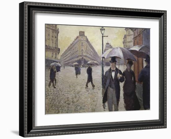 Sketch for Paris Street; Rainy Day, 1877-Gustave Caillebotte-Framed Giclee Print