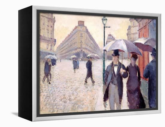 Sketch for 'Paris Street; Rainy Day', 1877-Gustave Caillebotte-Framed Premier Image Canvas