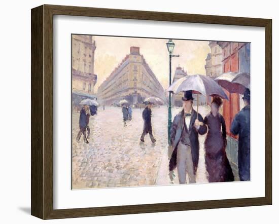 Sketch for 'Paris Street; Rainy Day', 1877-Gustave Caillebotte-Framed Giclee Print