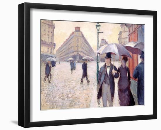 Sketch for 'Paris Street; Rainy Day', 1877-Gustave Caillebotte-Framed Giclee Print