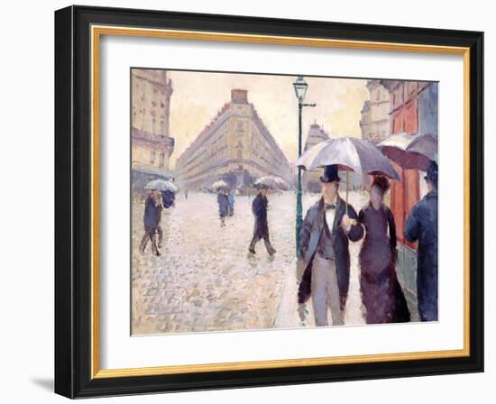 Sketch for 'Paris Street; Rainy Day', 1877-Gustave Caillebotte-Framed Giclee Print