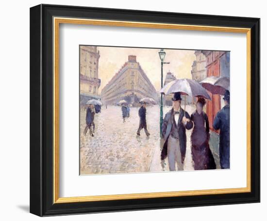 Sketch for 'Paris Street; Rainy Day', 1877-Gustave Caillebotte-Framed Premium Giclee Print