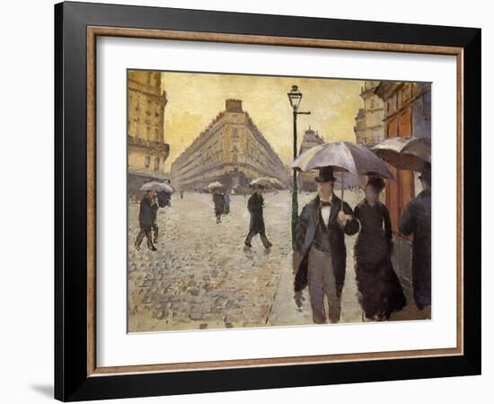 Sketch for Paris Street; Rainy Day, 1877-Gustave Caillebotte-Framed Giclee Print