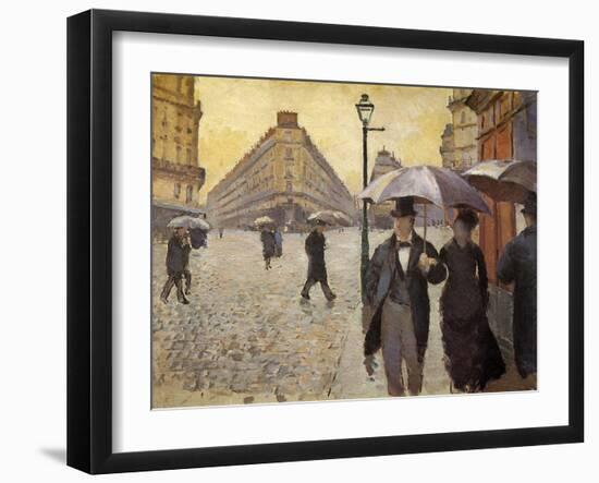 Sketch for Paris Street; Rainy Day, 1877-Gustave Caillebotte-Framed Giclee Print