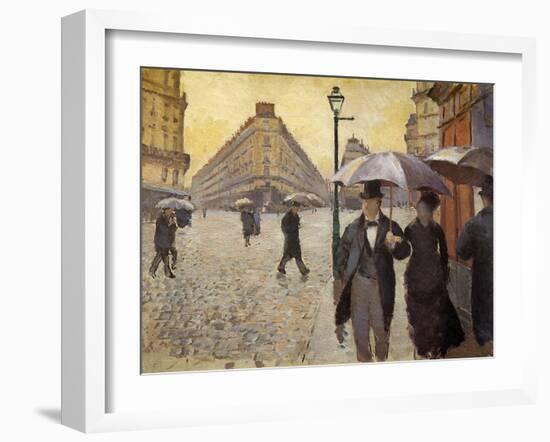 Sketch for Paris Street; Rainy Day, 1877-Gustave Caillebotte-Framed Giclee Print