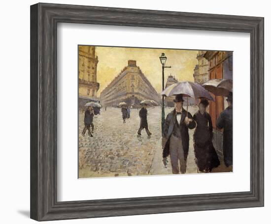 Sketch for Paris Street; Rainy Day, 1877-Gustave Caillebotte-Framed Giclee Print