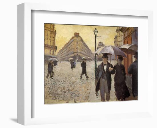 Sketch for Paris Street; Rainy Day, 1877-Gustave Caillebotte-Framed Giclee Print