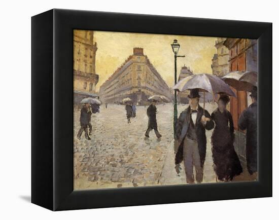 Sketch for Paris Street; Rainy Day, 1877-Gustave Caillebotte-Framed Premier Image Canvas