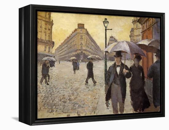 Sketch for Paris Street; Rainy Day, 1877-Gustave Caillebotte-Framed Premier Image Canvas