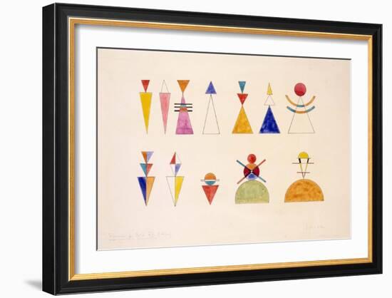 Sketch for Picture XVI the Great Gate of Kiev (1928)-Wassily Kandinsky-Framed Art Print