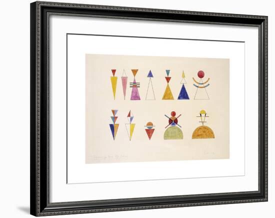 Sketch for Picture XVI. The Great Tower of Kiev, 1924-Wassily Kandinsky-Framed Premium Giclee Print