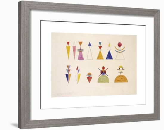 Sketch for Picture XVI. The Great Tower of Kiev, 1924-Wassily Kandinsky-Framed Premium Giclee Print