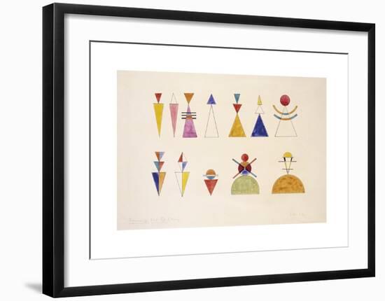 Sketch for Picture XVI. The Great Tower of Kiev, 1924-Wassily Kandinsky-Framed Premium Giclee Print