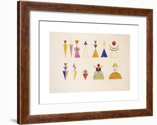 Sketch for Picture XVI. The Great Tower of Kiev, 1924-Wassily Kandinsky-Framed Premium Giclee Print