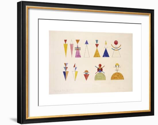 Sketch for Picture XVI. The Great Tower of Kiev, 1924-Wassily Kandinsky-Framed Premium Giclee Print