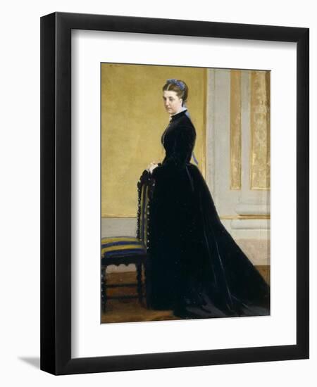 Sketch for Portrait of Lady-Antonio Ciseri-Framed Giclee Print