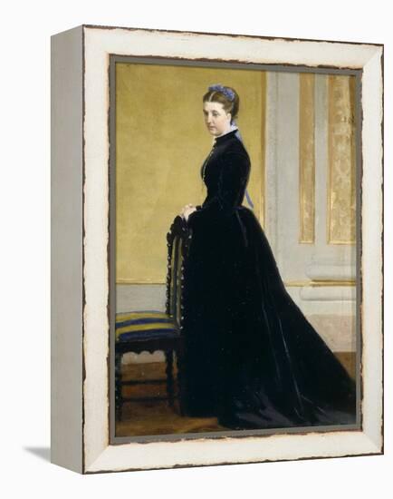 Sketch for Portrait of Lady-Antonio Ciseri-Framed Premier Image Canvas