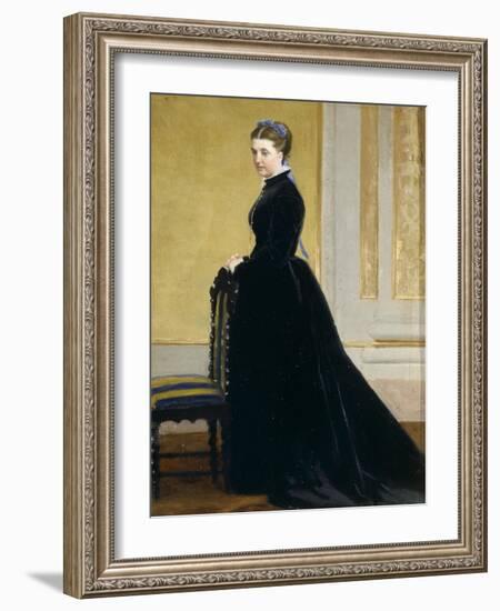 Sketch for Portrait of Lady-Antonio Ciseri-Framed Giclee Print