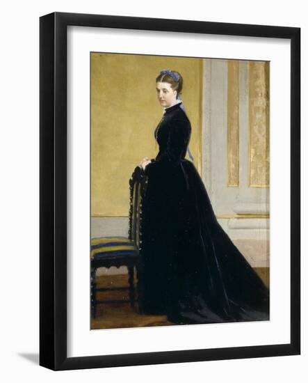 Sketch for Portrait of Lady-Antonio Ciseri-Framed Giclee Print