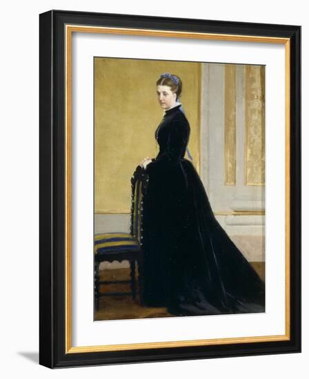 Sketch for Portrait of Lady-Antonio Ciseri-Framed Giclee Print