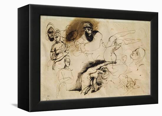 Sketch for Sardanapalus-Ferdinand Victor Eugene Delacroix-Framed Premier Image Canvas