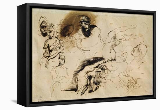 Sketch for Sardanapalus-Ferdinand Victor Eugene Delacroix-Framed Premier Image Canvas