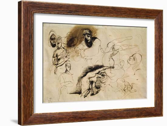 Sketch for Sardanapalus-Ferdinand Victor Eugene Delacroix-Framed Giclee Print