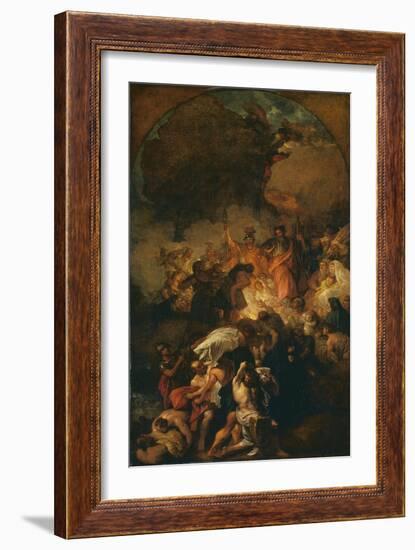 Sketch for 'St Paul Shaking Off the Viper'-Benjamin West-Framed Giclee Print