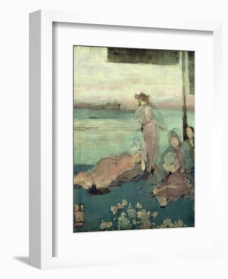 Sketch for 'The Balcony' (Oil on Panel)-James Abbott McNeill Whistler-Framed Giclee Print