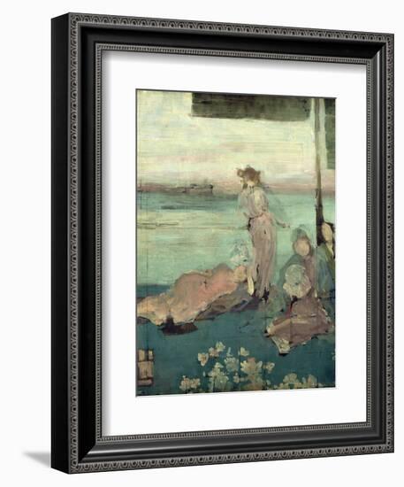 Sketch for 'The Balcony' (Oil on Panel)-James Abbott McNeill Whistler-Framed Giclee Print