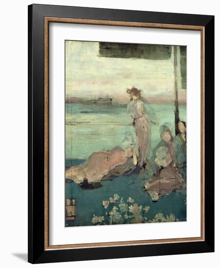 Sketch for 'The Balcony' (Oil on Panel)-James Abbott McNeill Whistler-Framed Giclee Print