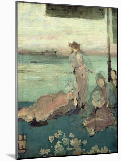 Sketch for 'The Balcony' (Oil on Panel)-James Abbott McNeill Whistler-Mounted Giclee Print