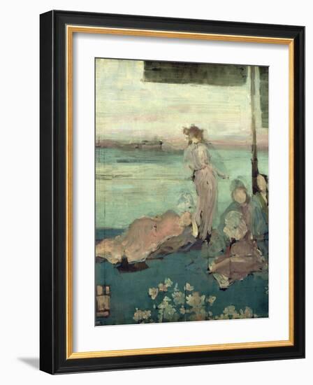 Sketch for 'The Balcony' (Oil on Panel)-James Abbott McNeill Whistler-Framed Giclee Print