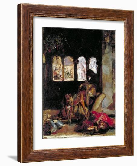 Sketch for the Eve of St Agnes, C1847-William Holman Hunt-Framed Giclee Print