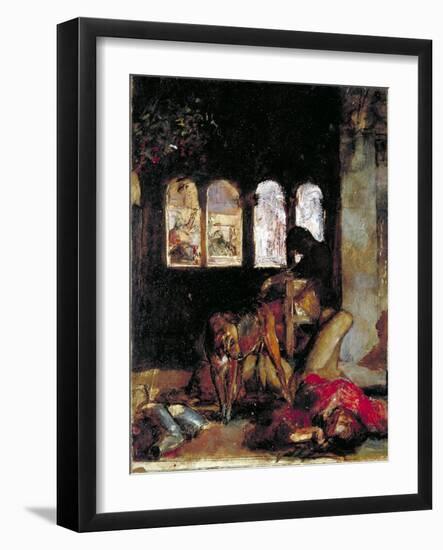 Sketch for the Eve of St Agnes, C1847-William Holman Hunt-Framed Giclee Print