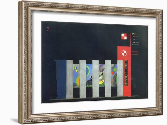 Sketch for the Façade Decoration of Palais de Chemin de Fer (Train Pavillon), c.1937-Robert Delaunay-Framed Premium Giclee Print