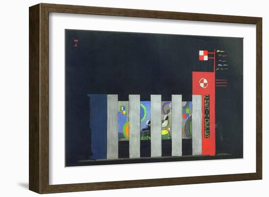 Sketch for the Façade Decoration of Palais de Chemin de Fer (Train Pavillon), c.1937-Robert Delaunay-Framed Premium Giclee Print