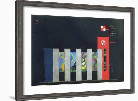 Sketch for the Façade Decoration of Palais de Chemin de Fer (Train Pavillon), c.1937-Robert Delaunay-Framed Giclee Print